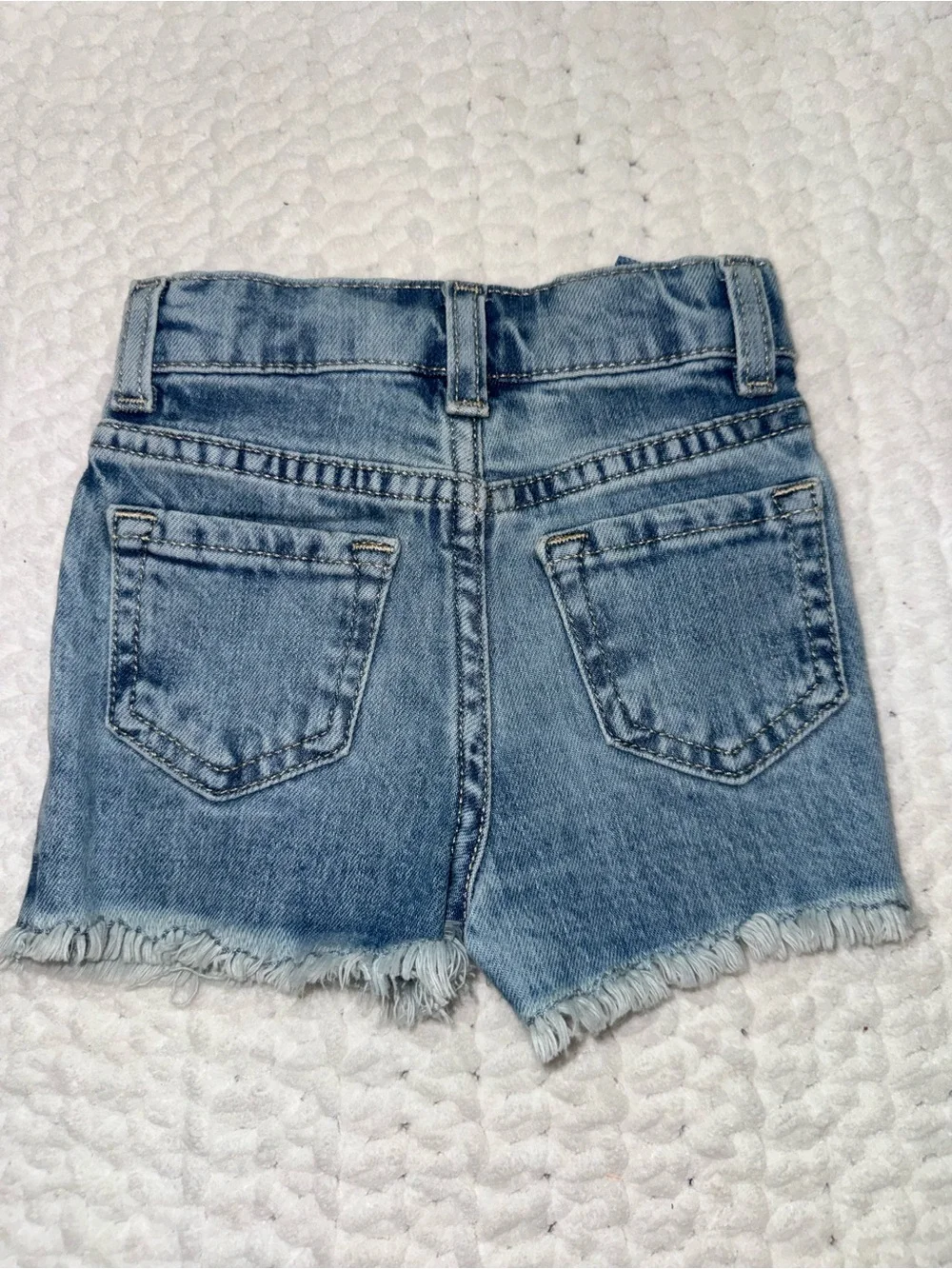 Cat & Jack Girls' Light Blue Denim Frayed Hem Shorts